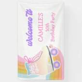 Roller Skaten Birthday Party Willkommen Banner (Vertikal)