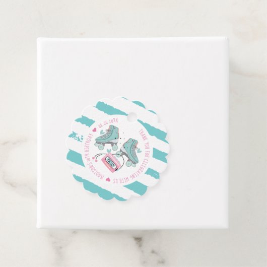 Roller Skaten Birthday Pastel Danke Geschenkanhänger (Beispiel)