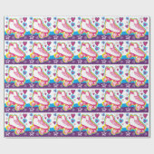 Roller Skaten Birthday Wrapping Paper Geschenkwrak Geschenkpapier (Flach)