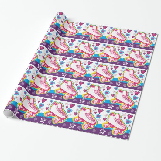 Roller Skaten Birthday Wrapping Paper Geschenkwrak Geschenkpapier (Ungerollt)