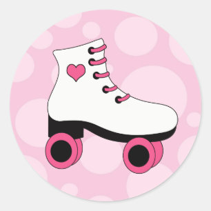 Roller Skaten Blubble Gum Pink Stickers
