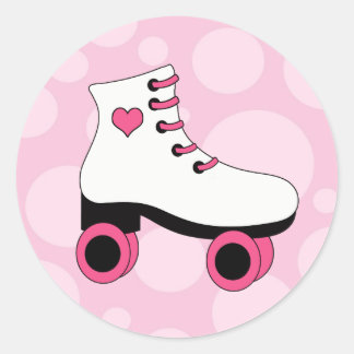 Roller Skaten Blubble Gum Pink Stickers