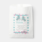 Roller Skaten Danke, Pastel Party Geschenktütchen (Vorderseite)