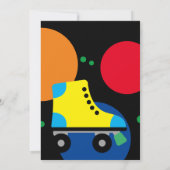 Roller Skaten disco Geburtstagsparty Einladungen (Rückseite)