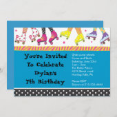 Roller Skaten Einladung Happy Birthday Party (Vorne/Hinten)