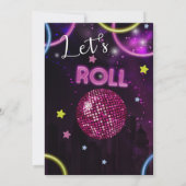 Roller Skaten Einladung zur Geburtstagspartei (Rückseite)