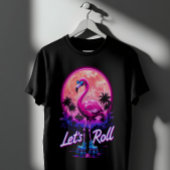 Roller-Skaten Flamingo T-Shirt