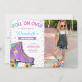 Roller Skaten Foto Einladung (Vorderseite)