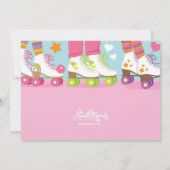 Roller-Skaten-Geburtstagsfeier Einladung (Rückseite)