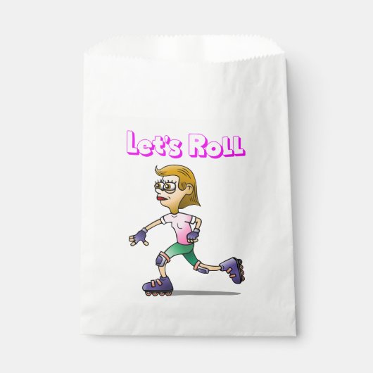 Roller Skaten Girl Geschenktütchen (Vorderseite)