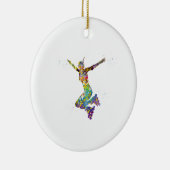Roller Skaten Girl Keramik Ornament (Rechts)