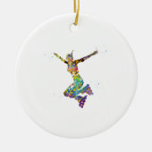 Roller Skaten Girl Keramik Ornament (Vorne)