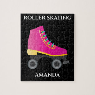 Roller Skaten Girl Puzzle mit Kindername.