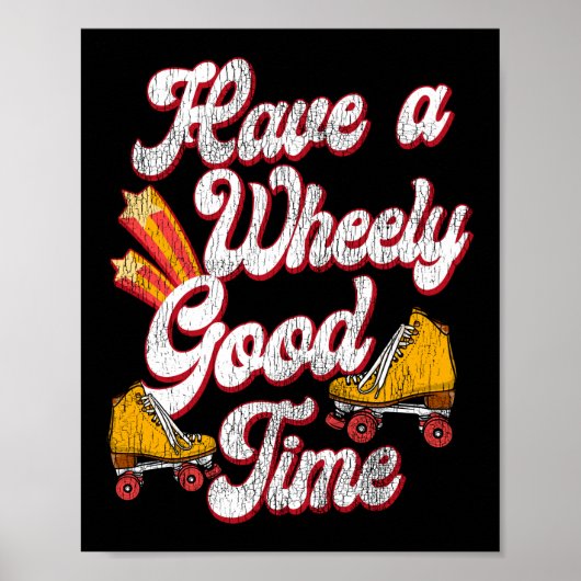 Roller-Skaten haben eine sehr gute Zeit bis zum Re Poster (Vorne)