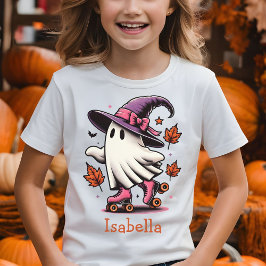 Roller Skaten Halloween Niedlich Ghost Personalisi T-Shirt