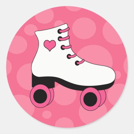 Roller Skaten Heart Girls Stickers (Vorderseite)