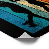 Roller Skaten, ich wäre eher Skaten 1970er Retro Poster (Ecke)