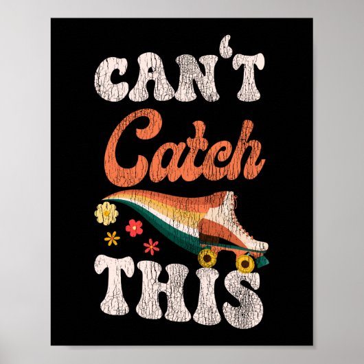 Roller-Skaten kann diesen Retro der 70er Jahre nic Poster (Vorne)