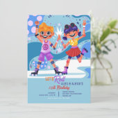 Roller Skaten Kids Einladung (Stehend Vorderseite)