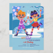 Roller Skaten Kids Einladung (Vorne/Hinten)
