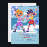 Roller Skaten Kids Einladung<br><div class="desc">Eine bunte Rolle Skaten Einladung, dass WOWS! Das Design zeigt ein Junge und ein Mädchen auf Skaten lachen und Spaß haben. Kann für Skaten-Party von Jungen oder Mädchen verwendet werden und ist ideal für Zwillinge oder Geschwister. (Bild von pikisuperstar auf Freepik). Die Karte lässt sich leicht mit Ihren Formulierungen, Schriftart...</div>