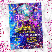 Roller Skaten Let's Disco Bright Neon Pink Glow