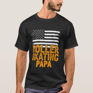 ROLLER SKATEN PAPA Sports Vater Coach USA Fl T-Shirt