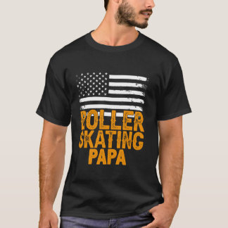 ROLLER SKATEN PAPA Sports Vater Coach USA Fl T-Shirt