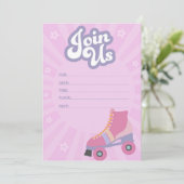 Roller Skaten Party Einladung (Stehend Vorderseite)