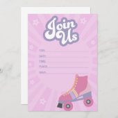 Roller Skaten Party Einladung (Vorne/Hinten)
