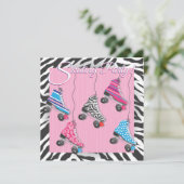 Roller-Skaten-Party Einladungen (Stehend Vorderseite)