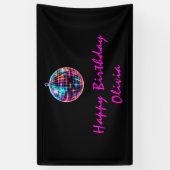 Roller Skaten Party Girls Neon Glow Geburtstag Banner (Vertikal)