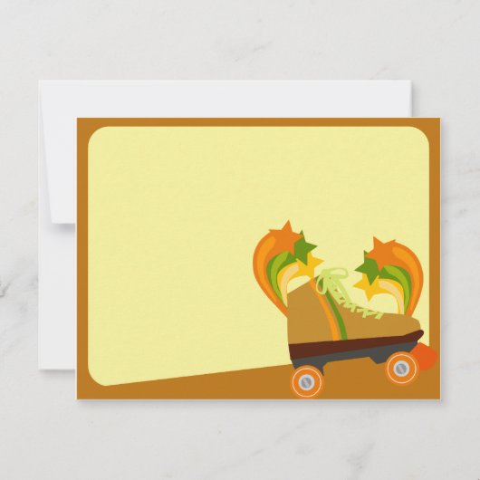 Roller Skaten Party Time Einladung (Rückseite)