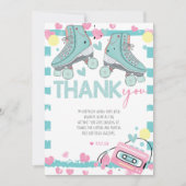 Roller Skaten Pastel Birthday Dankeskarte (Vorderseite)