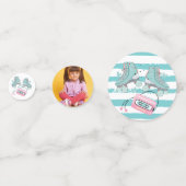 Roller Skaten Pastel Foto Personalisiert Geburtsta Konfetti (Rückseiten)