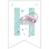 Roller Skaten Pastel Party Happy Birthday Wimpelkette (Zweite Fahne)