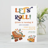 Roller Skaten Retro Hippie Geburtstag Einladung (Stehend Vorderseite)