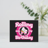 Roller Skaten Rink Geburtstagsparty Kids Skate Postkarte (Stehend Vorderseite)