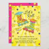 Roller Skaten Roller Blade Graduation Party Einladung (Vorne/Hinten)