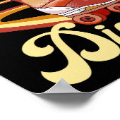 Roller Skaten Roller Disco 1970S Retro Poster (Ecke)