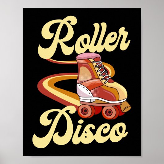 Roller Skaten Roller Disco 1970S Retro Poster (Vorne)