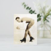 Roller-Skater der 1920er Jahre Postkarte (Stehend Vorderseite)