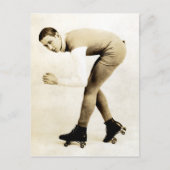 Roller-Skater der 1920er Jahre Postkarte (Vorderseite)