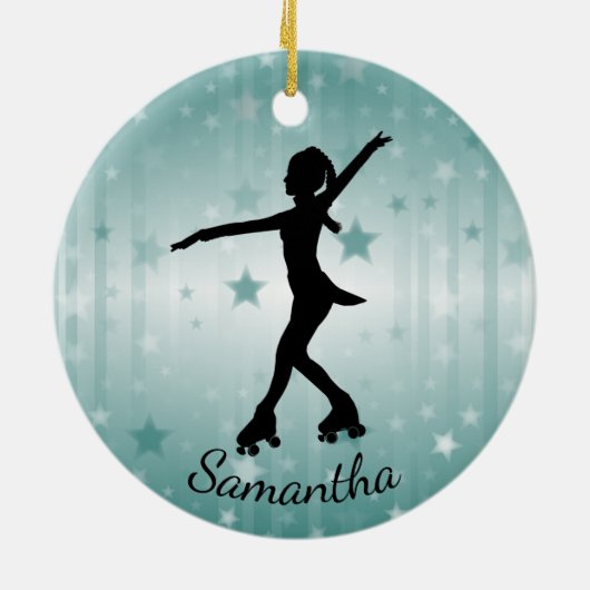 Roller Skater Design Keramik Ornament (Hinten)