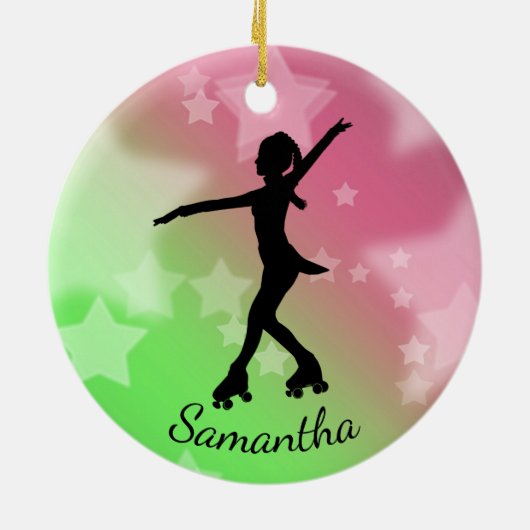 Roller Skater Design Keramik Ornament (Hinten)