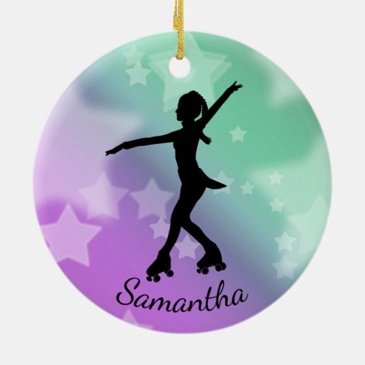 Roller Skater Design Keramik Ornament (Hinten)