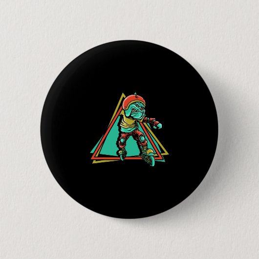 Roller Skater Inline-Skating Button (Vorderseite)