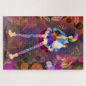 Roller Skater Punk Farm Girl and Roosters Malerei Puzzle (Horizontal)