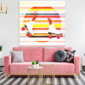 Roller Skaters Garnelen & Streifen Wand Kunst (Insitu (Wohnzimmer))