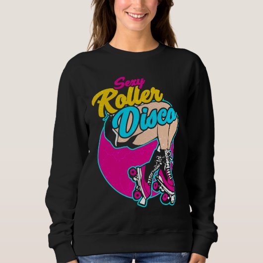 Roller skates disco inline skating roller skating sweatshirt (Vorderseite)